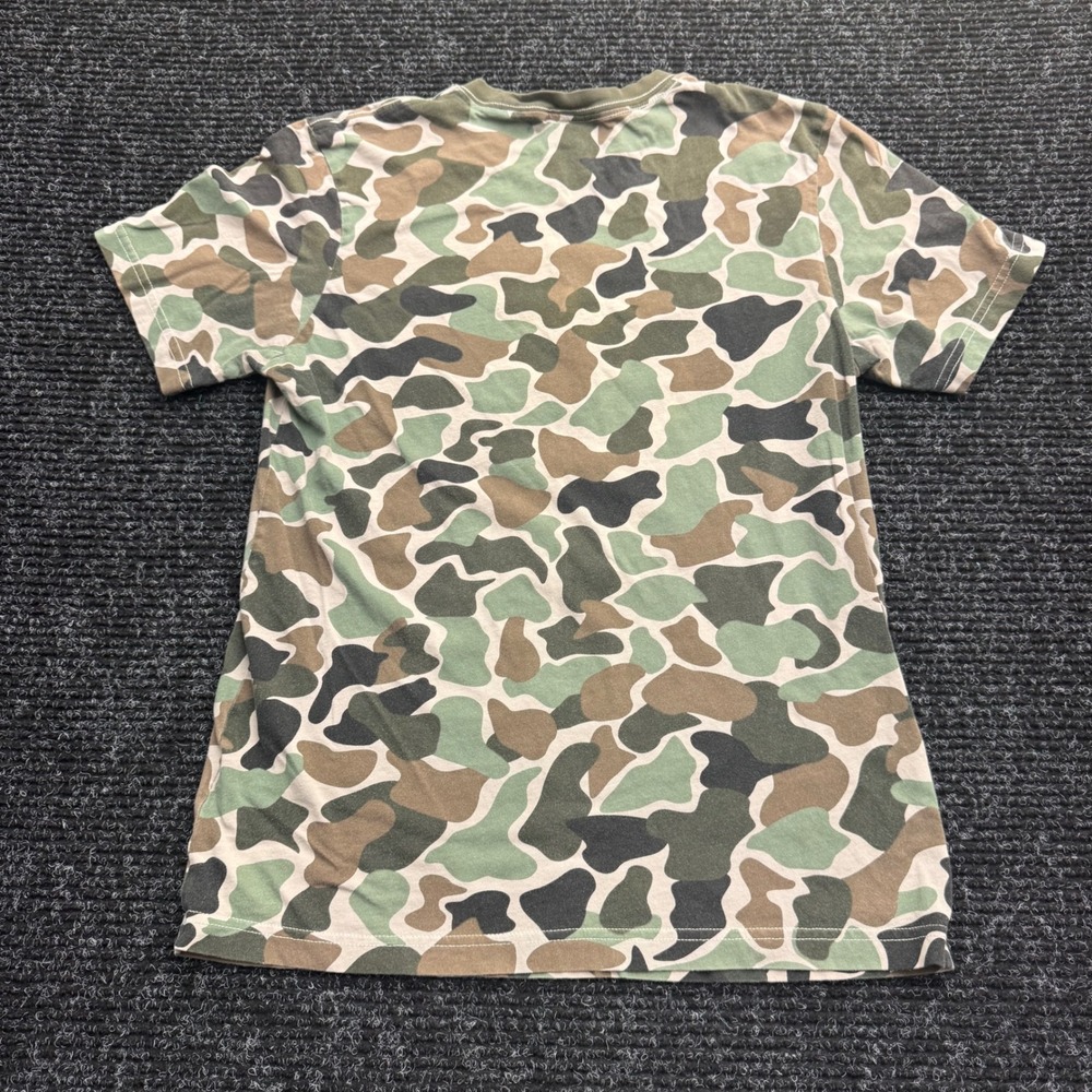 Adidas Originals Mens Camo Trefoil Logo T-Shirt Green Brown Camouflage Tee Small - Picture 12 of 12
